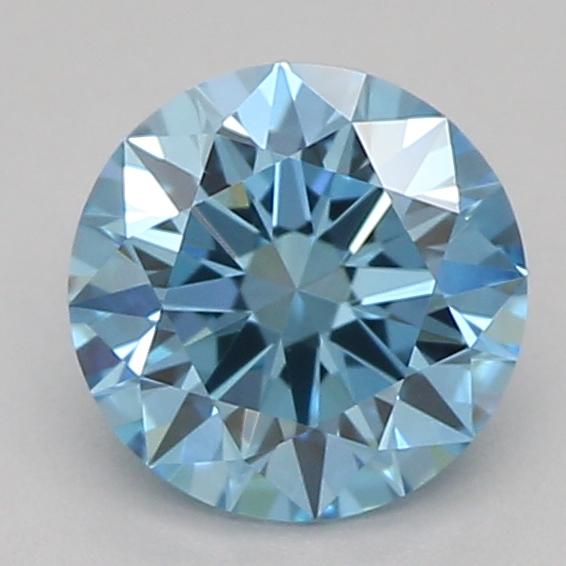 0.53 Ct. Fancy Vivid Blue Round Lab Grown Diamond