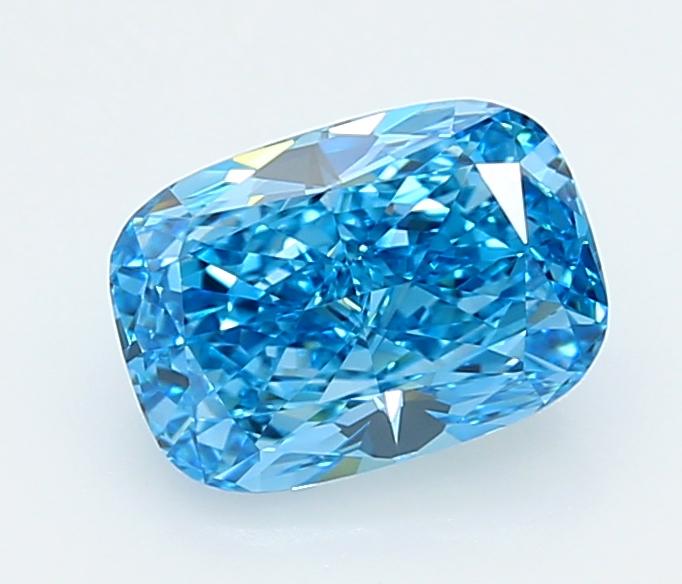 2.08 Ct. Fancy Vivid  Blue Cushion Lab Grown Diamond
