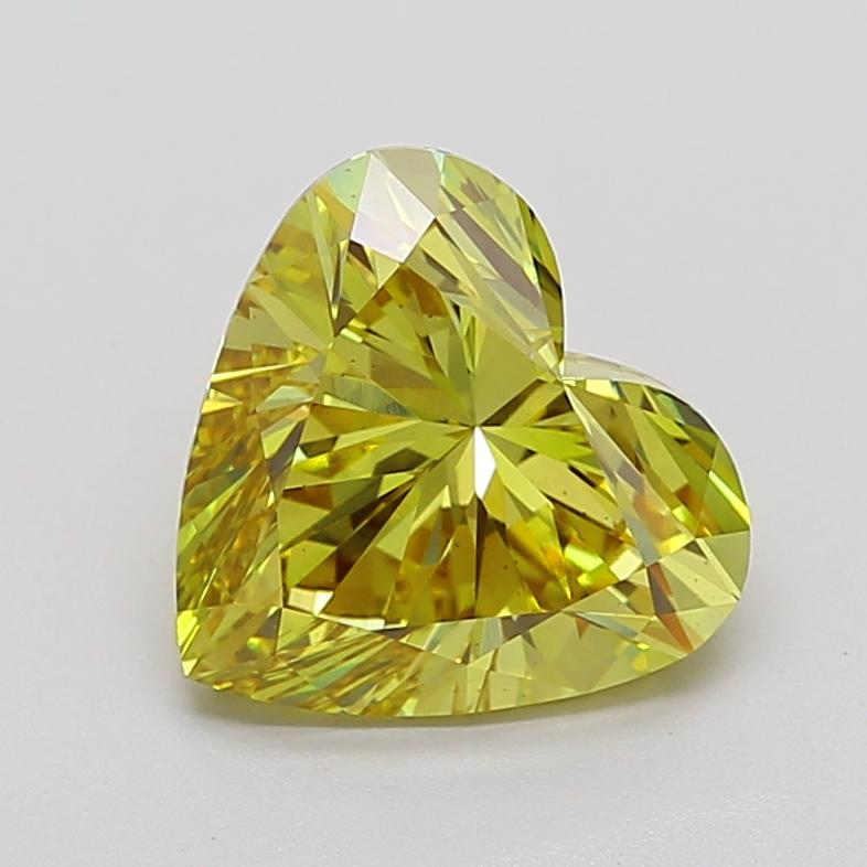 4.99 Ct. Fancy Vivid Yellow Heart Lab Grown Diamond