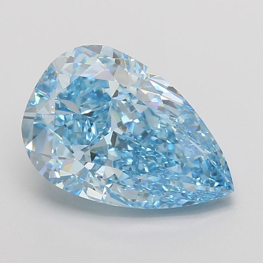 5.02 Ct. Fancy Vivid Blue Pear Lab Grown Diamond
