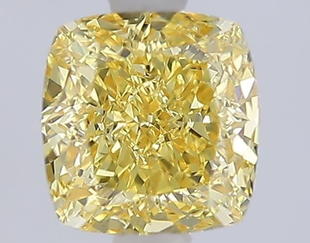 1.59 Ct. Fancy Vivid Yellow Yellow Cushion Lab Grown Diamond