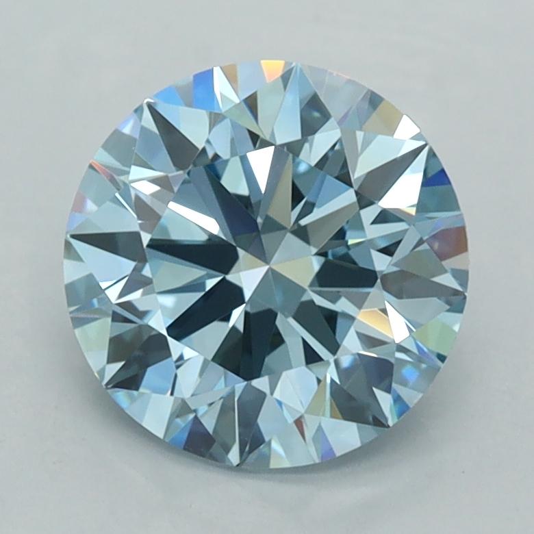 2.07 Ct. Fancy Vivid  Blue Round Lab Grown Diamond