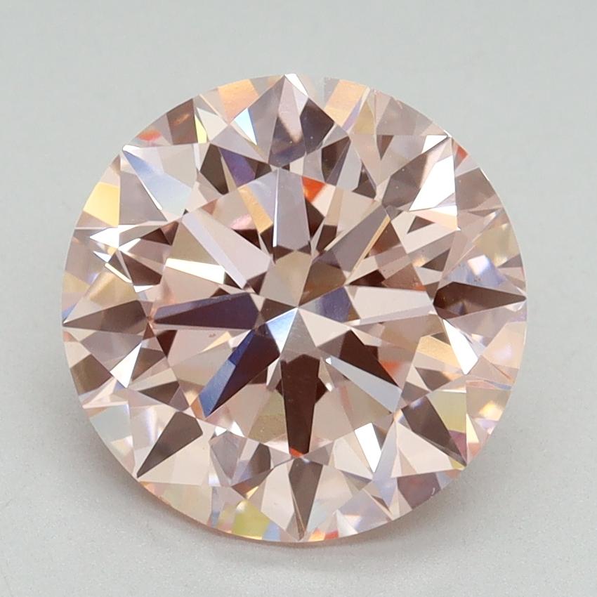 3.28 Ct. Fancy Vivid Pink Round Lab Grown Diamond