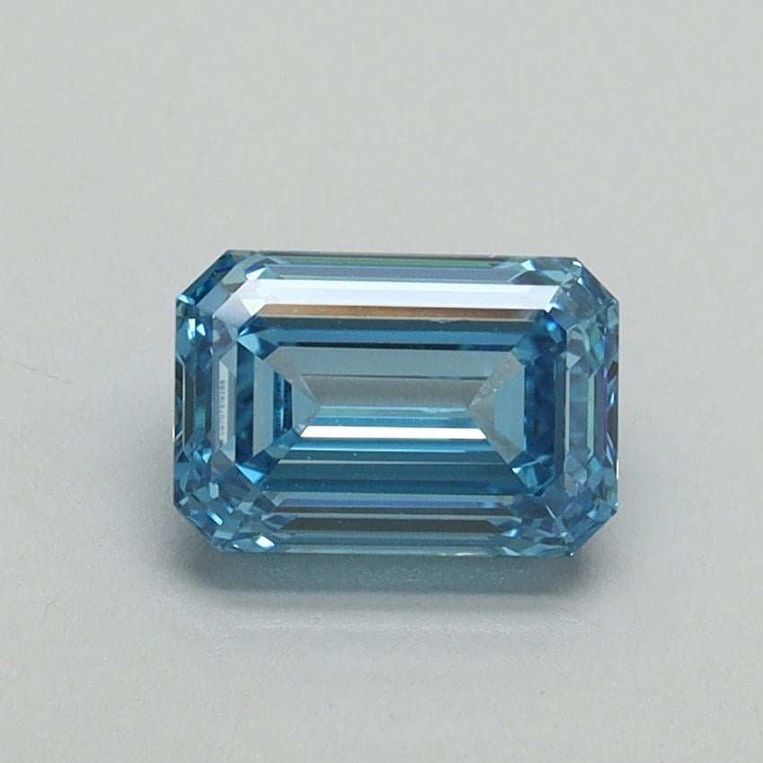 1.01 Ct. Fancy Vivid Blue Emerald Lab Grown Diamond