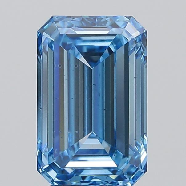 3.43 Ct. Fancy Vivid  Blue Emerald Lab Grown Diamond