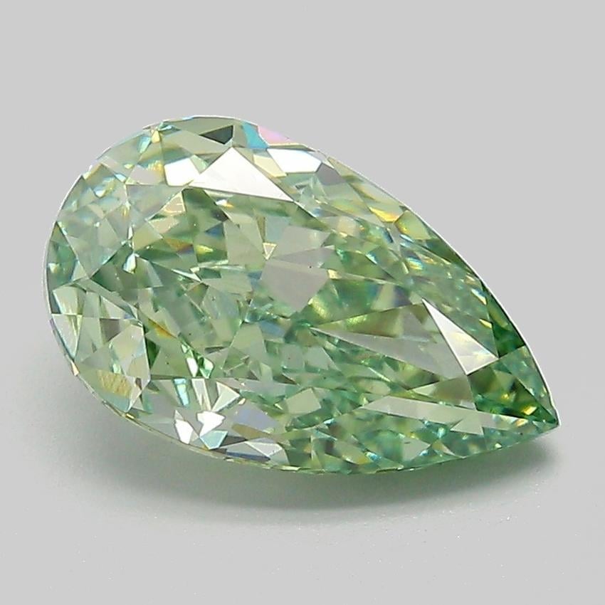 2.76 Ct. Fancy Vivid  Green Pear Lab Grown Diamond