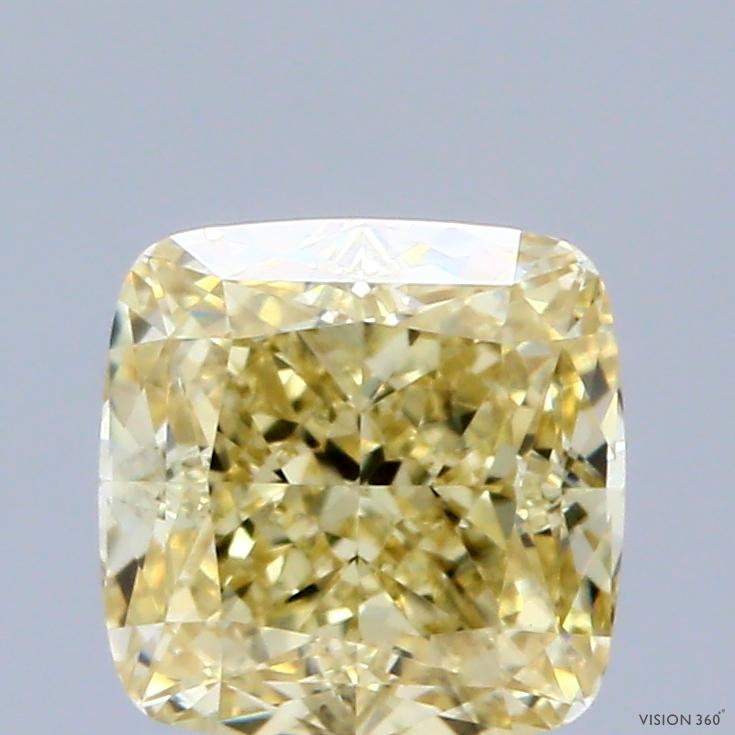 1.45 Ct. Fancy Intense Yellow Cushion Lab Grown Diamond