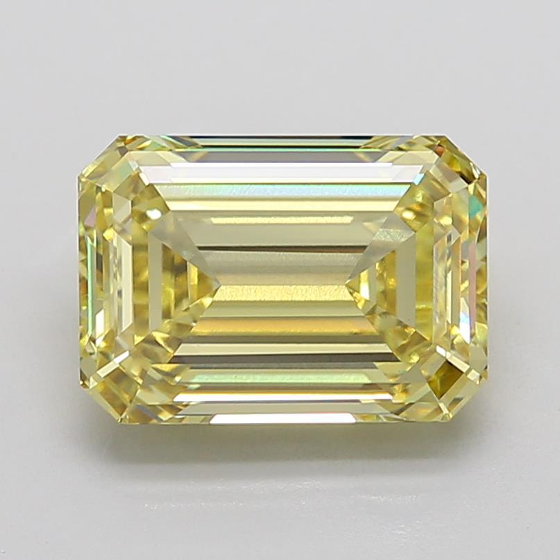 7.35 Ct. Fancy Intense Yellow Emerald Lab Grown Diamond