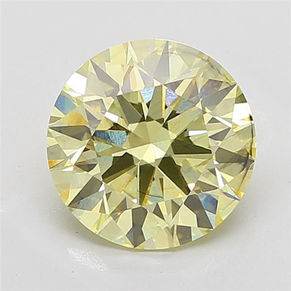 5.23 Ct. Fancy Yellow Round Lab Grown Diamond