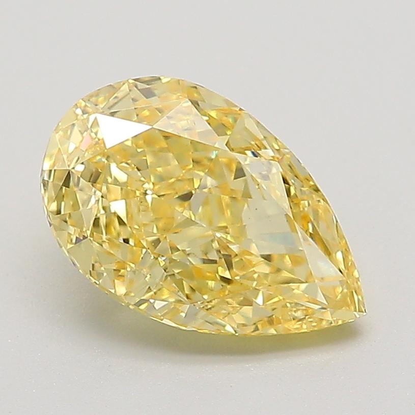1.83 Ct. Fancy Vivid Yellow Pear Lab Grown Diamond