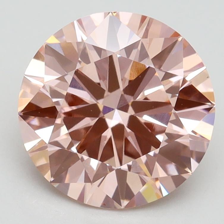 2.54 Ct. Fancy Intense Pink Round Lab Grown Diamond