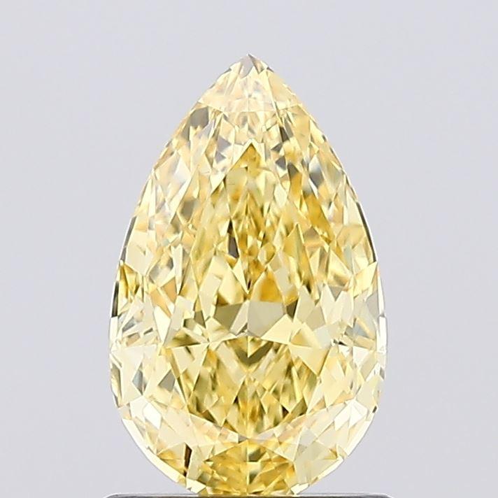 1.09 Ct. Fancy Vivid Yellow Pear Lab Grown Diamond