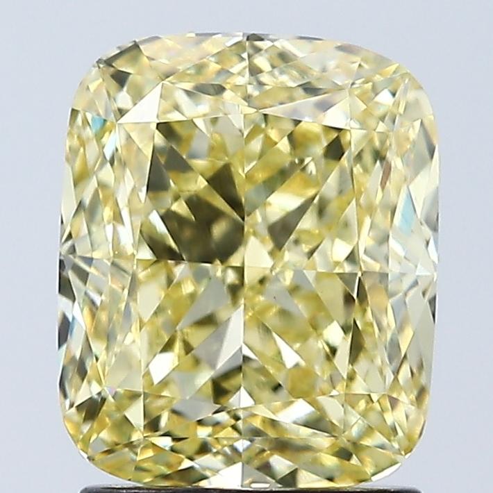 2.07 Ct. Fancy Intense Yellow Cushion Lab Grown Diamond