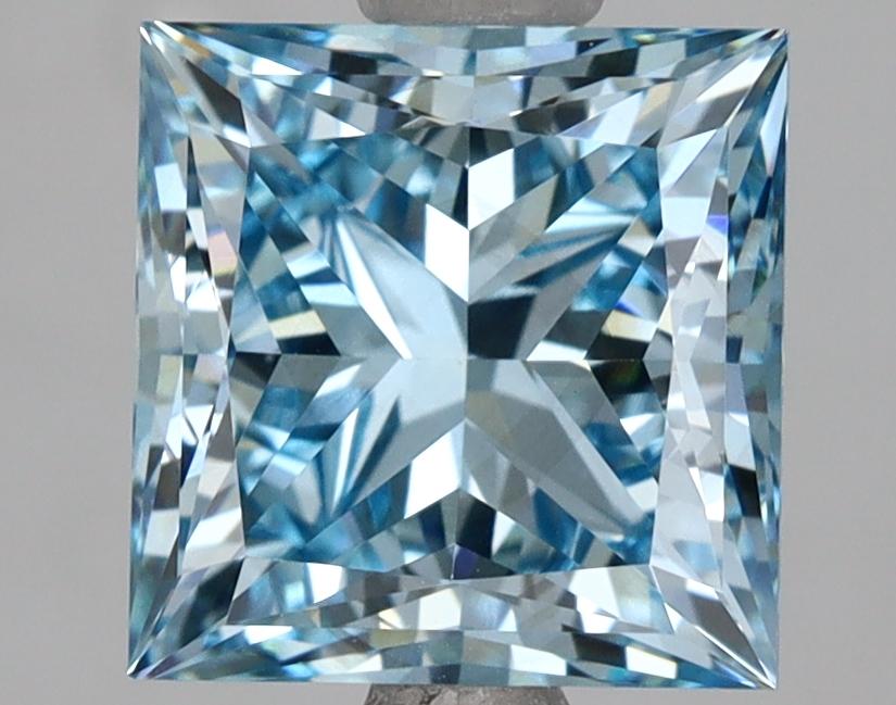3.04 Ct. Fancy Vivid Blue Princess Lab Grown Diamond