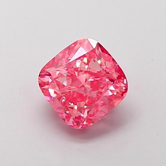 1.0 Ct. Fancy Vivid Pink Cushion Lab Grown Diamond