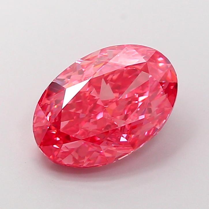 4.03 Ct. Fancy Vivid Pink Oval Lab Grown Diamond