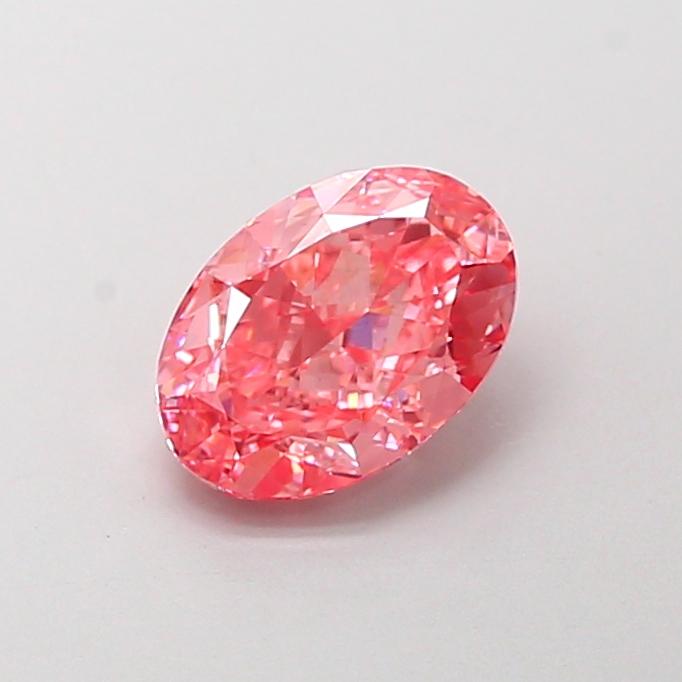 1.29 Ct. Fancy Vivid  Pink Oval Lab Grown Diamond