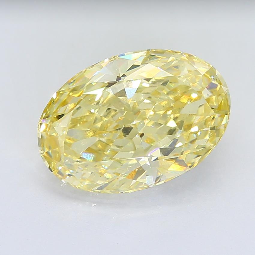 11.13 Ct. Fancy Intense Yellow Oval Lab Grown Diamond