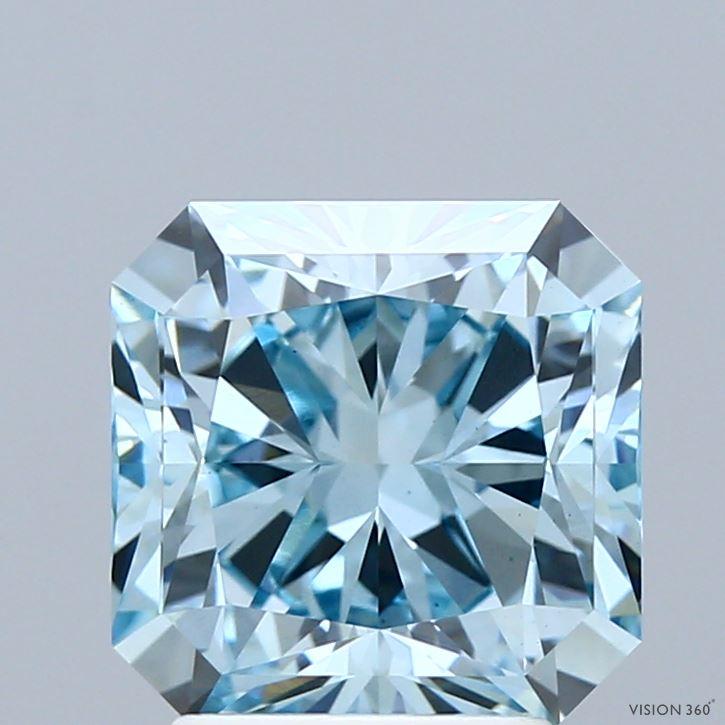 3.05 Ct. Fancy Intense Blue Radiant Lab Grown Diamond