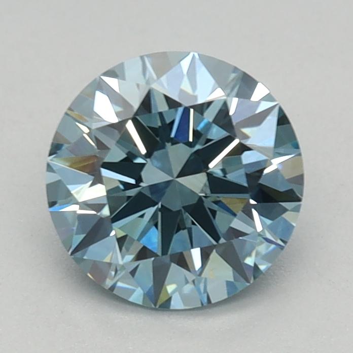 0.80 Ct. Fancy Vivid Blue Round Lab Grown Diamond
