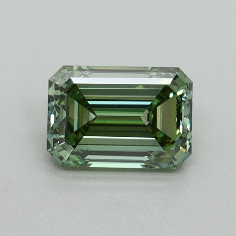 0.75 Ct. Fancy Intense Pacific Green Emerald Lab Grown Diamond