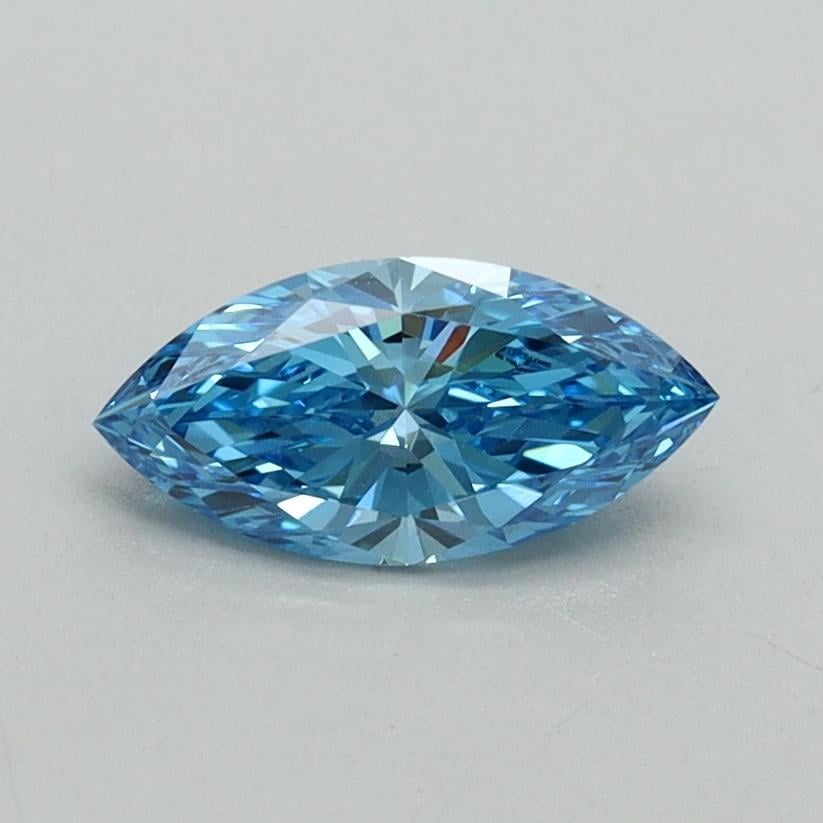 0.52 Ct. Fancy Vivid Blue Marquise Lab Grown Diamond
