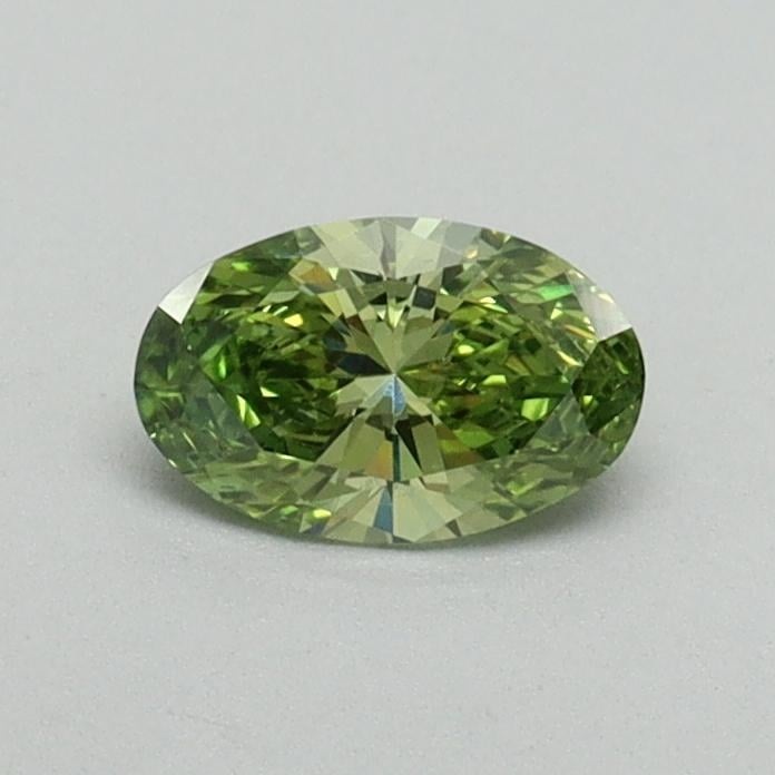 0.36 Ct. Fancy Vivid Green Oval Lab Grown Diamond