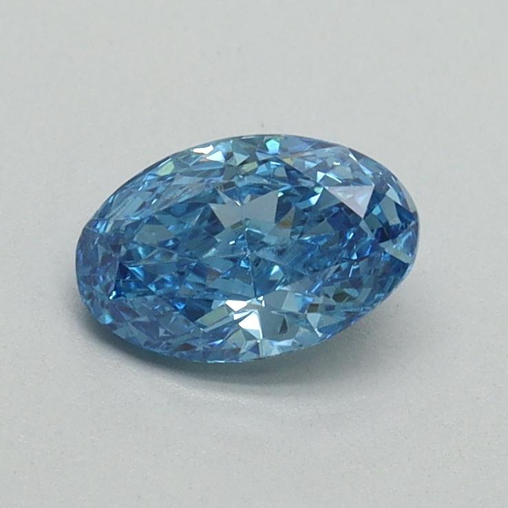 0.60 Ct. Fancy Vivid Blue Oval Lab Grown Diamond