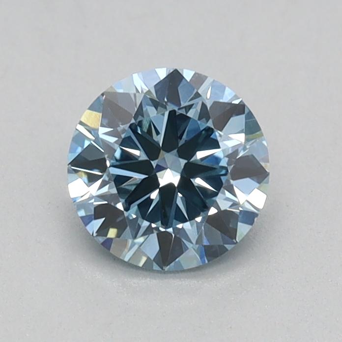 0.44 Ct. Fancy Vivid Blue Round Lab Grown Diamond