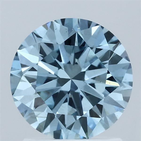 1.50 Ct. Fancy Vivid Blue Round Lab Grown Diamond