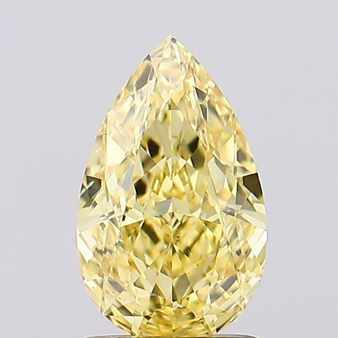 1.50 Ct. Fancy Vivid  Yellow Pear Lab Grown Diamond