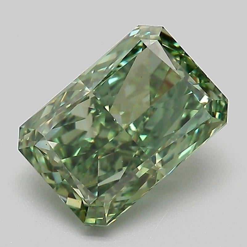 2.12 Ct. Fancy Vivid Green Radiant Lab Grown Diamond