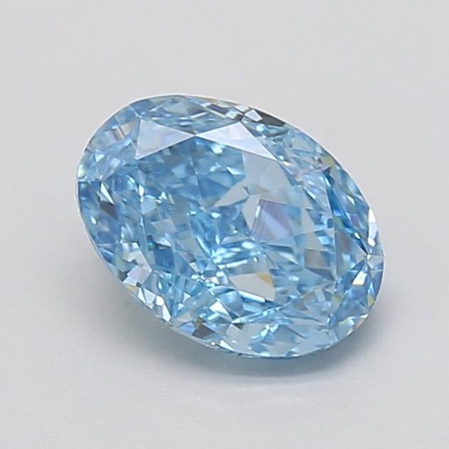 1.04 Ct. Fancy Vivid  Blue Oval Lab Grown Diamond