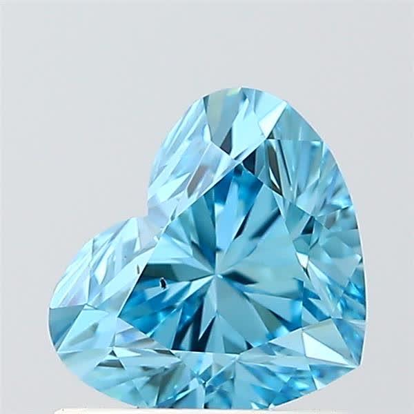 0.99 Ct. Fancy Vivid Blue Heart Lab Grown Diamond