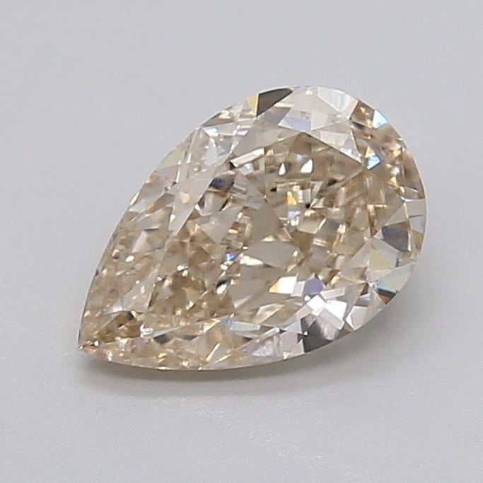 2.11 Ct. Very Light  Brown Pear Lab Grown Diamond