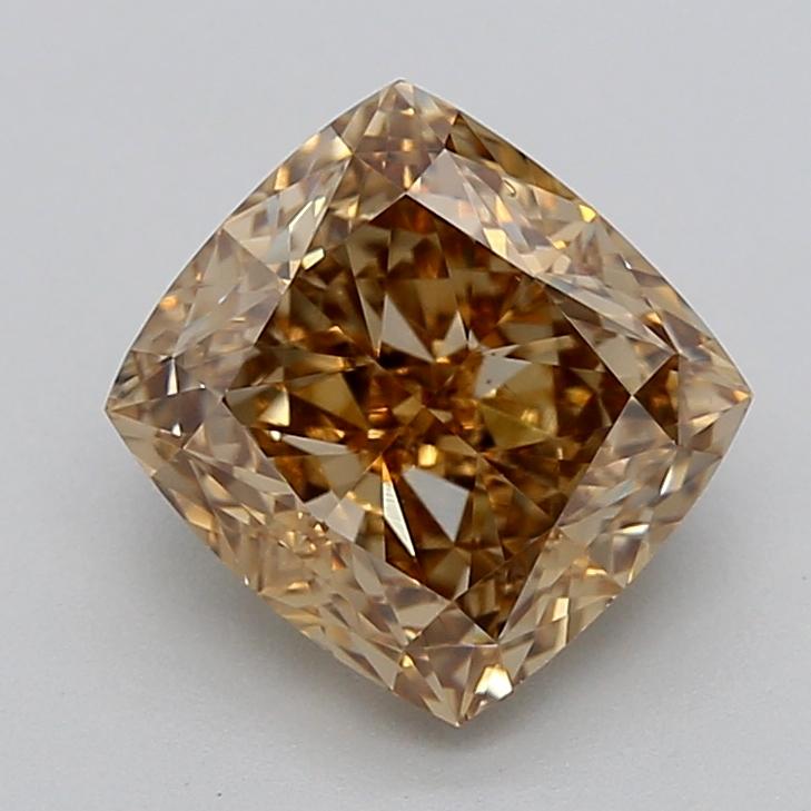 1.82 Ct. Light  Brown Cushion Lab Grown Diamond