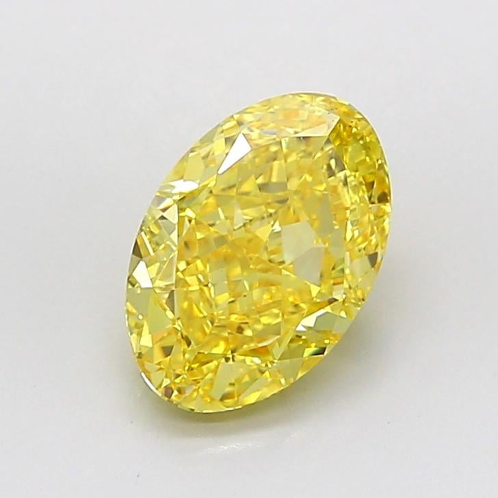 2.01 Ct. Fancy Intense  Yellow Oval Lab Grown Diamond