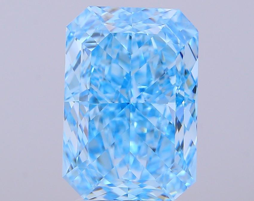 6.09 Ct. Fancy Vivid  Blue Radiant Lab Grown Diamond