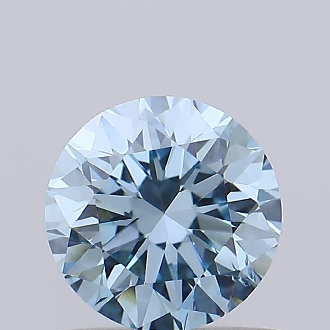 0.72 Ct. Fancy Vivid Blue Round Lab Grown Diamond