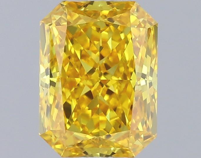 0.47 Ct. Fancy Vivid Yellow Radiant Lab Grown Diamond