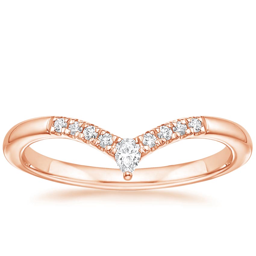 Rose Gold Crescendo Contoured Diamond Ring