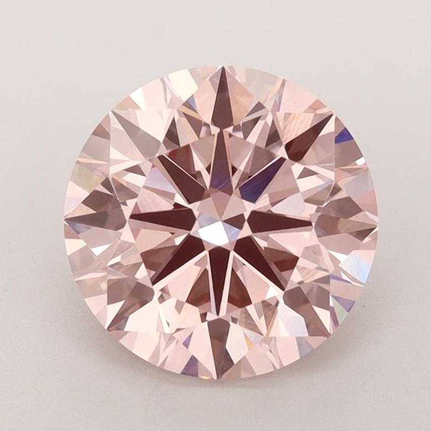 3.18 Ct. Fancy Intense Pink Round Lab Grown Diamond