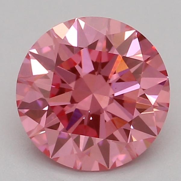 0.74 Ct. Fancy Vivid Pink Round Lab Grown Diamond