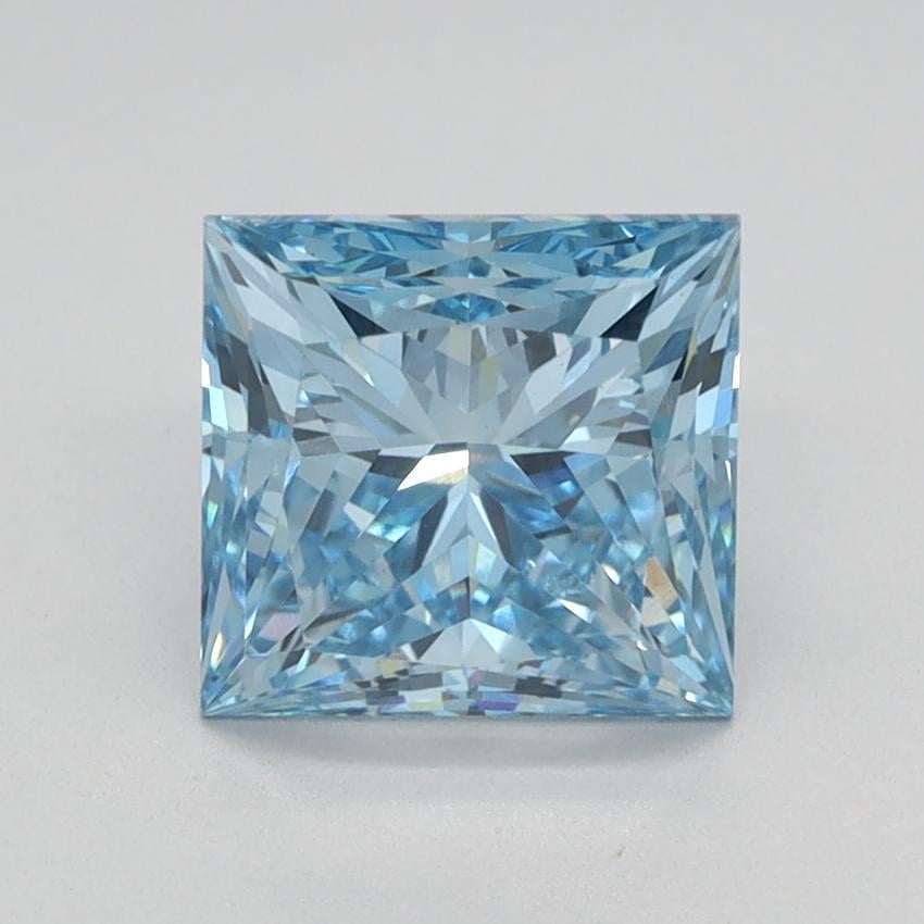 1.64 Ct. Fancy Vivid Blue Princess Lab Grown Diamond
