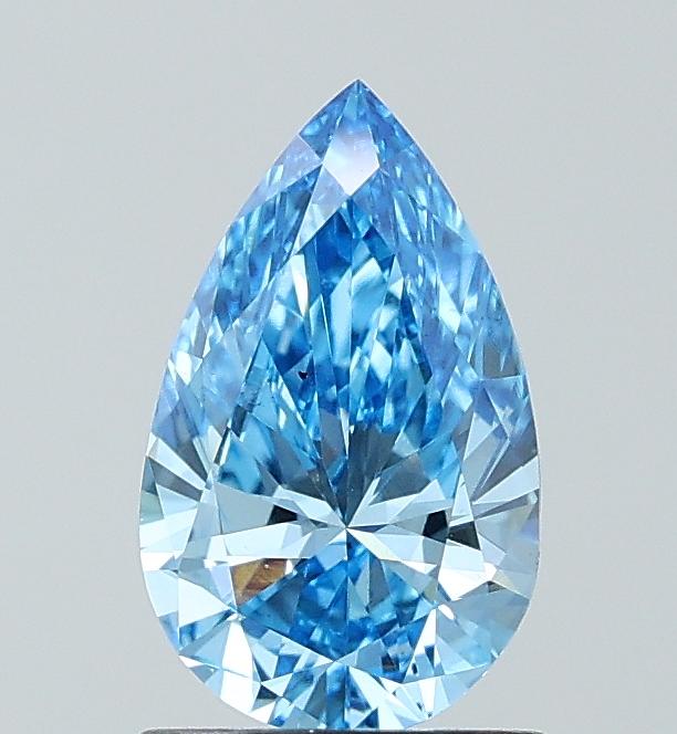 1.07 Ct. Fancy Vivid Blue Pear Lab Grown Diamond