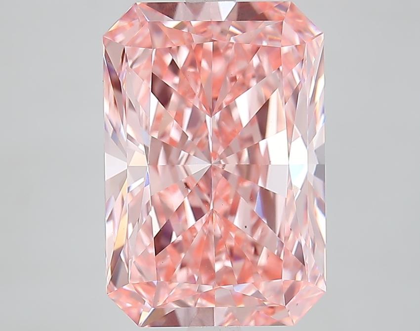 6.04 Ct. Fancy Vivid Pink Radiant Lab Grown Diamond