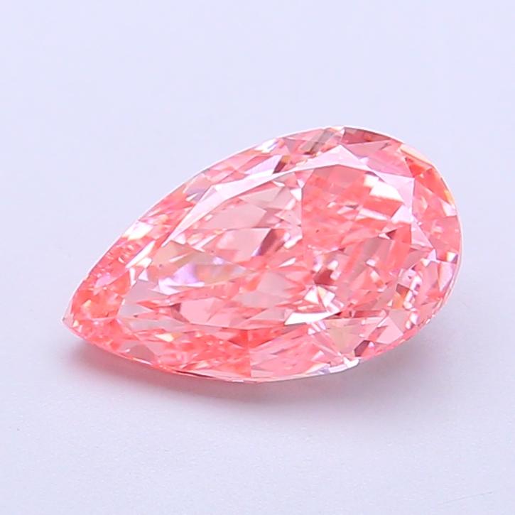 1.55 Ct. Fancy Vivid  Pink Pear Lab Grown Diamond