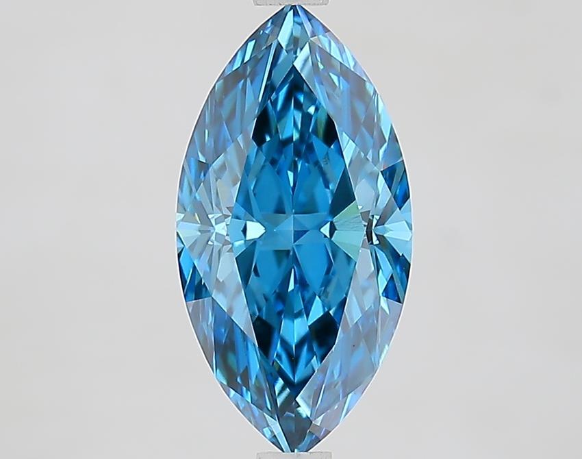 2.10 Ct. Fancy Vivid Blue Marquise Lab Grown Diamond