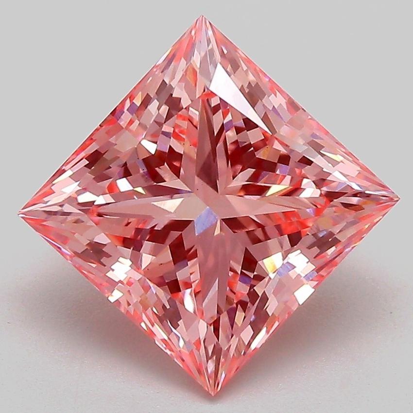 4.23 Ct. Fancy Vivid Pink Princess Lab Grown Diamond