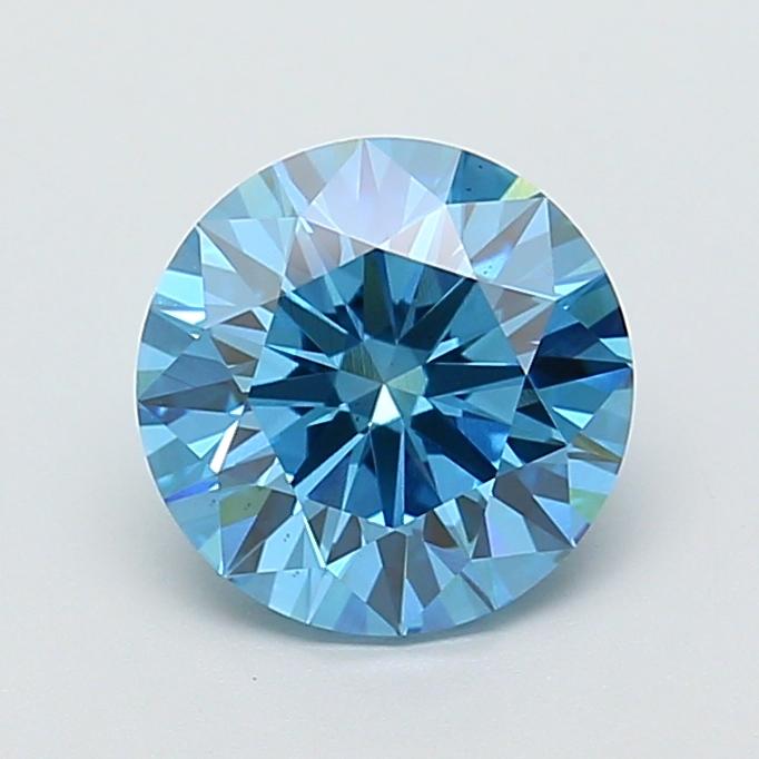 2.08 Ct. Fancy Vivid  Blue Round Lab Grown Diamond